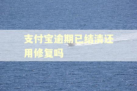 支付宝逾期已结清还用修复吗