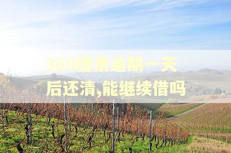 360借条逾期一天后还清,能继续借吗