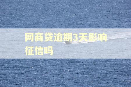 网商贷逾期3天影响征信吗