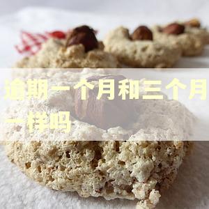 逾期一个月和三个月一样吗 逾期一个月和三个月一样吗