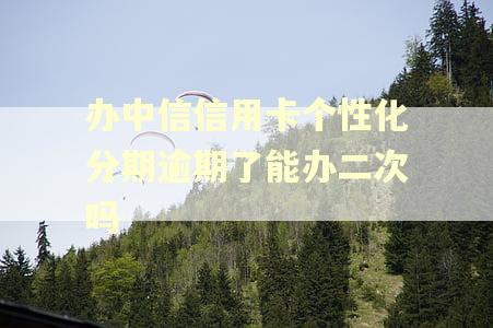 办中信信用卡个性化分期逾期了能办二次吗
