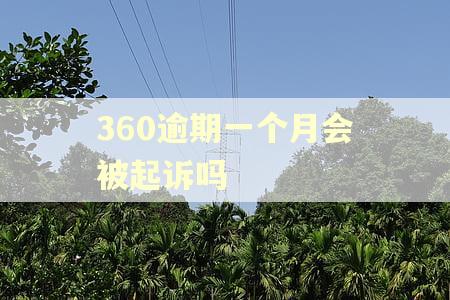 360逾期一个月会被起诉吗