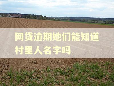 网贷逾期她们能知道村里人名字吗