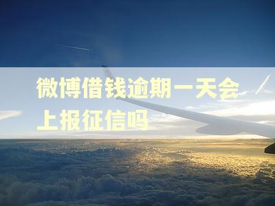 微博借钱逾期一天会上报征信吗