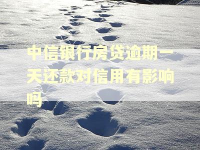 中信银行房贷逾期一天还款对信用有影响吗