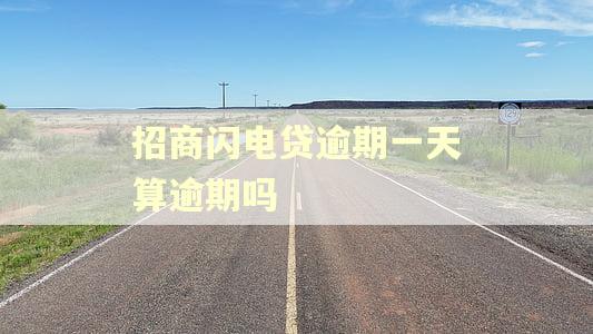 招商闪电贷逾期一天算逾期吗