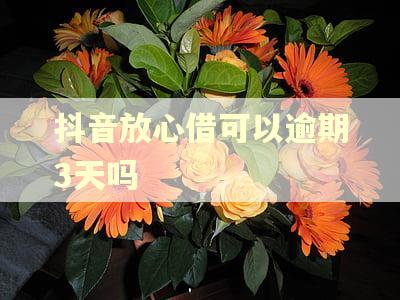 抖音放心借可以逾期3天吗