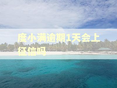度小满逾期1天会上征信吗