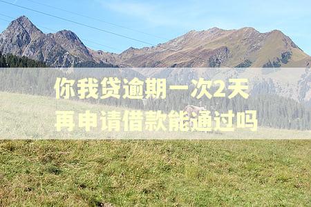 你我贷逾期一次2天再申请借款能通过吗