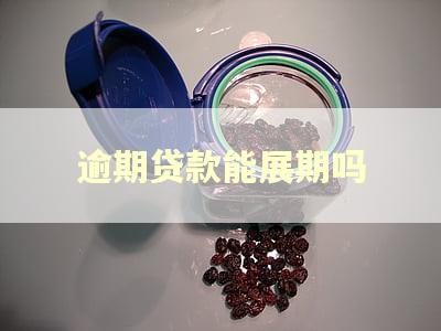 逾期贷款能展期吗