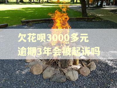 欠花呗3000多元逾期3年会被起诉吗