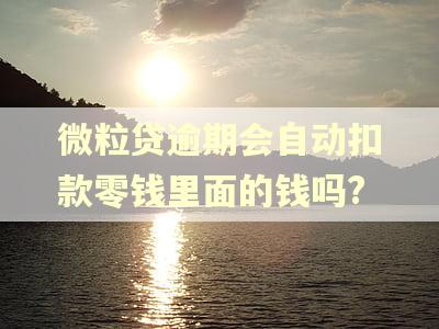 微粒贷逾期会自动扣款零钱里面的钱吗?
