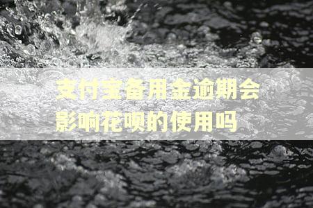 支付宝备用金逾期会影响花呗的使用吗