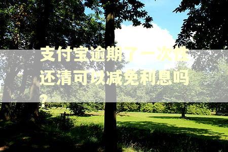 支付宝逾期了一次性还清可以减免利息吗?