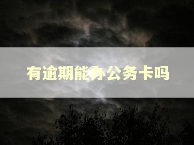 有逾期能办公务卡吗
