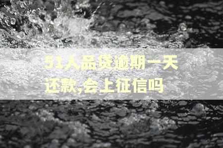 51人品贷逾期一天还款,会上征信吗