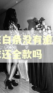 京东白条没有逾期会要求还全款吗