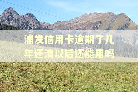 浦发信用卡逾期了几年还清以后还能用吗