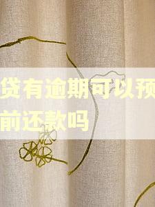 房贷有逾期可以预约提前还款吗