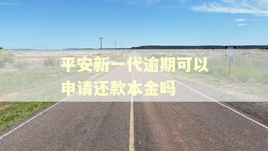 平安新一代逾期可以申请还款本金吗