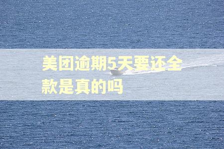 美团逾期5天要还全款是真的吗