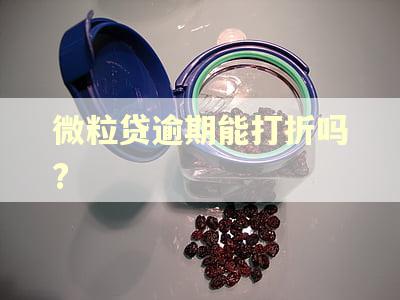 微粒贷逾期能打折吗?