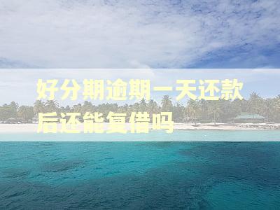 好分期逾期一天还款后还能复借吗