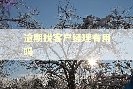 逾期找客户经理有用吗 逾期找客户经理有用吗
