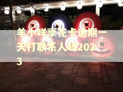 羊小咩享花卡逾期一天打联系人吗2023