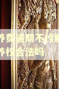 抚养费逾期不付解除抚养权合法吗
