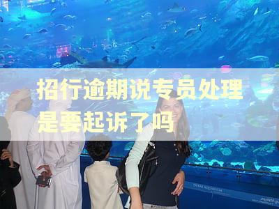 招行逾期说专员处理是要起诉了吗