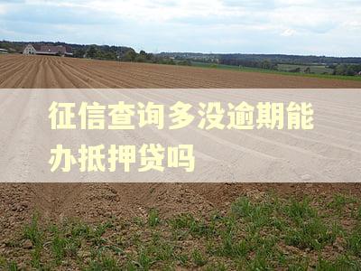 征信查询多没逾期能办抵押贷吗