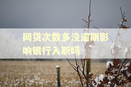 网贷次数多没逾期影响银行入职吗 网贷次数多没逾期影响银行入职吗