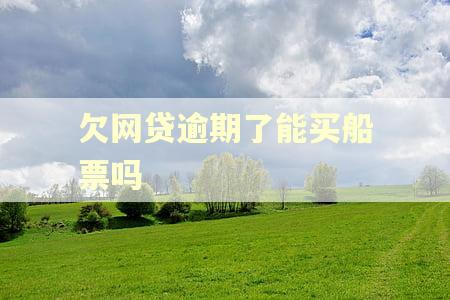 欠网贷逾期了能买船票吗 欠网贷逾期了能买船票吗