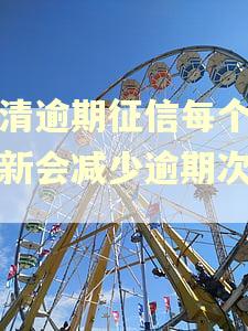 还清逾期征信每个月更新会减少逾期次数吗