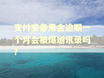 支付宝备用金逾期一个月会被爆通讯录吗?