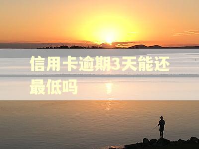 信用卡逾期3天能还最低吗
