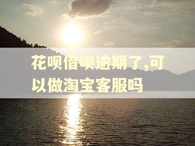 花呗借呗逾期了,可以做淘宝客服吗