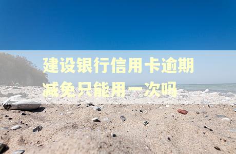 建设银行信用卡逾期减免只能用一次吗