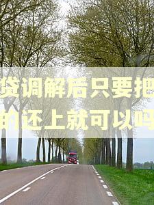 房贷调解后只要把逾期的还上就可以吗