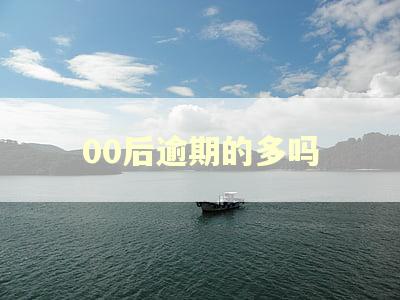 00后逾期的多吗