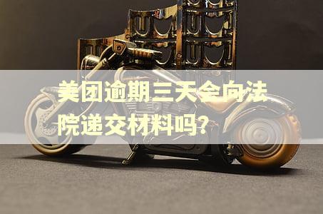 美团逾期三天会向法院递交材料吗？