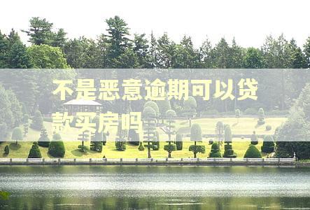 不是恶意逾期可以贷款买房吗