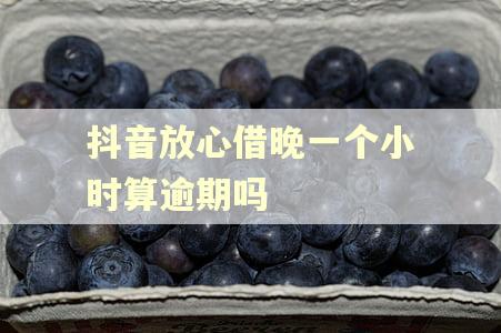 抖音放心借晚一个小时算逾期吗