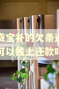 借贷宝补的欠条逾期后可以线上还款吗