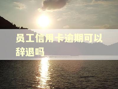 员工信用卡逾期可以辞退吗