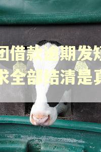 美团借款逾期发短信要求全部结清是真的吗