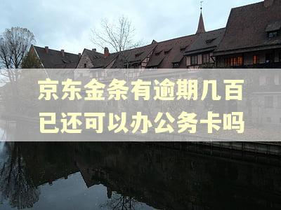 京东金条有逾期几百已还可以办公务卡吗