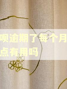 借呗逾期了每个月还一点有用吗