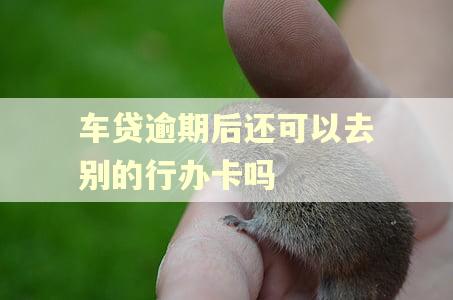 车贷逾期后还可以去别的行办卡吗